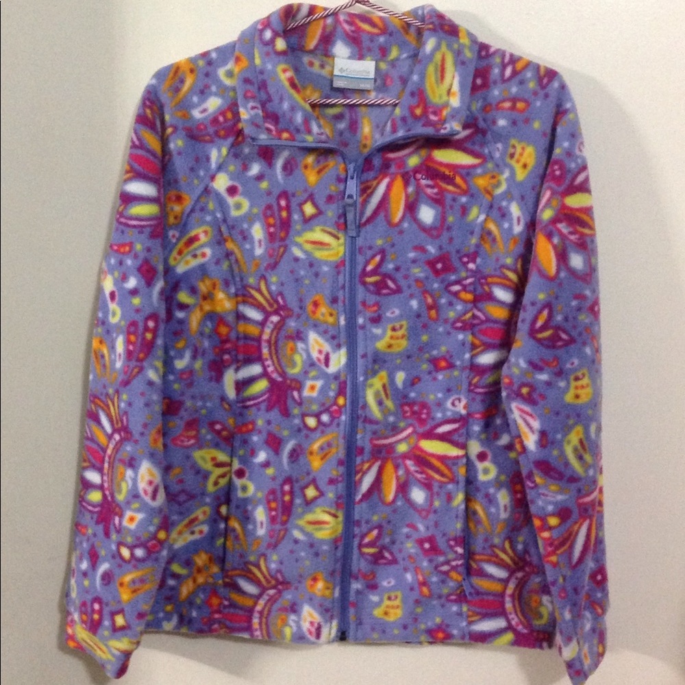 Columbia Lavender Floral Fleece Girls 14 -16